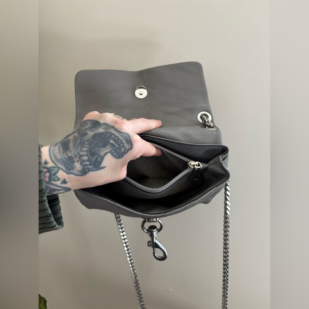 Rebecca Minkoff Small Edie Crossbody in Stone Grey - Picture 12 of 12